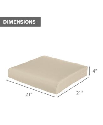 Outdoor Chair Cushion W24''xD24'' Soft, Fade-resistant Polyester, Removable Cover with Hidden Zipper, Adaptable Secure Ties, Set of 2 Available sizes suit your patio, garden, or terrace.