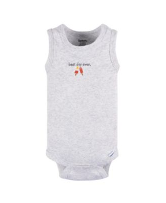 Baby Girls Sleeveless Onesies Bodysuits, 4 Pack