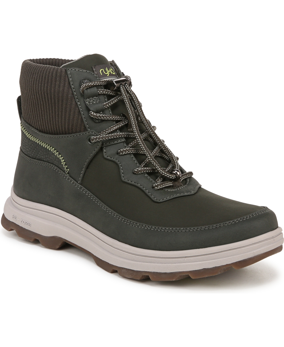 Ryka Women's Brae 2 Water-resistant Cold Weather Boots In Alpine Green Faux Leather,fabric