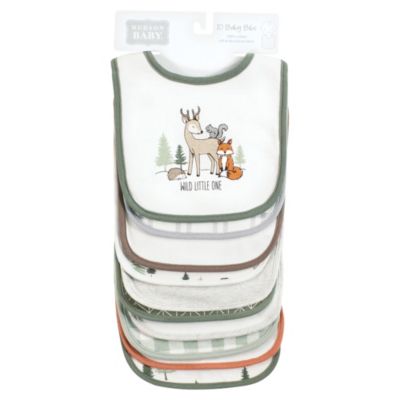 Bulk Pack of 10 Interlock Baby Feeding Bibs