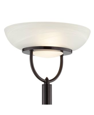 Modern Torchiere Floor Lamp 3-in-1 Design 70" Tall Tiger Bronze White Glass Shades for Living Room Reading Bedroom Office