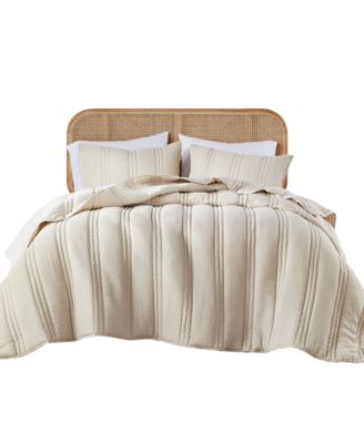 Dune Gauze 3-Pc. Quilt Set, Full/Queen