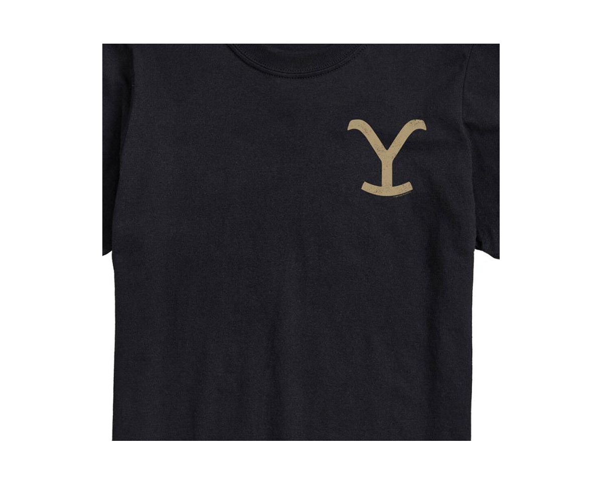 Airwaves Hybrid Apparel Yellowstone Logo Mens Short Sleeve Tee In Red