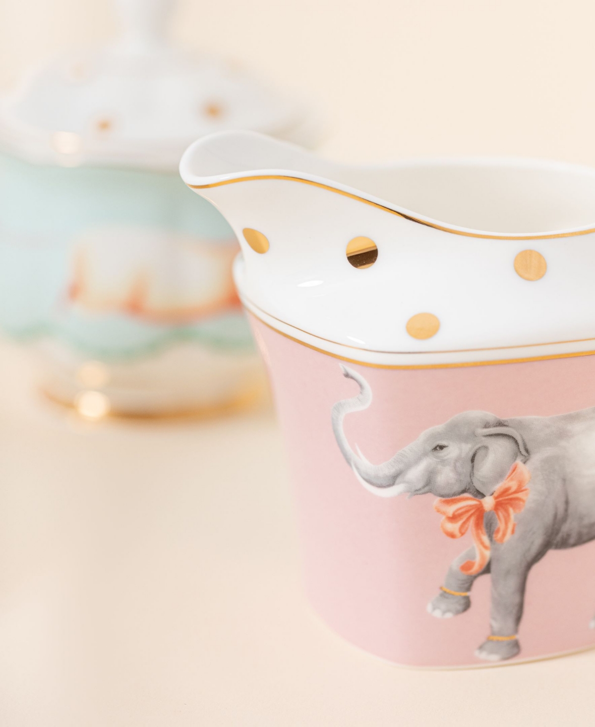 YVONNE ELLEN ELEPHANT MILK JUG AND MOUSE SUGAR POT SET 