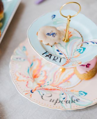 Floral 2 Tier Cake Stand