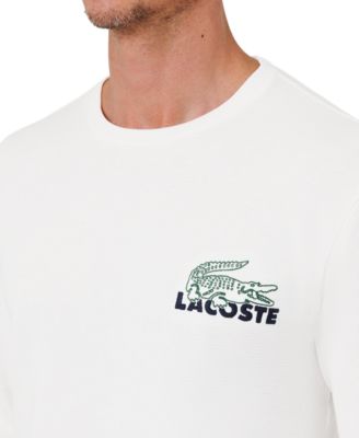 Lacoste Men's Large Croc Thermal Waffle Sleep Shirt
