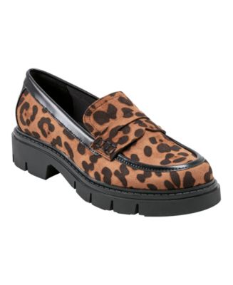 Women's Cube Lug Sole Penny Loafers