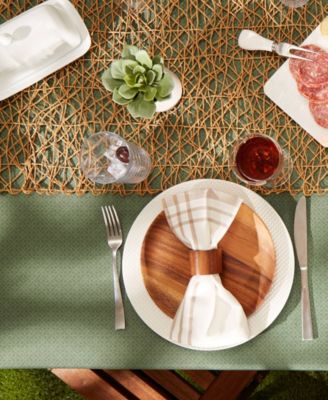 Tonal Lattice Print Outdoor Tablecloth, 60x84 Inches