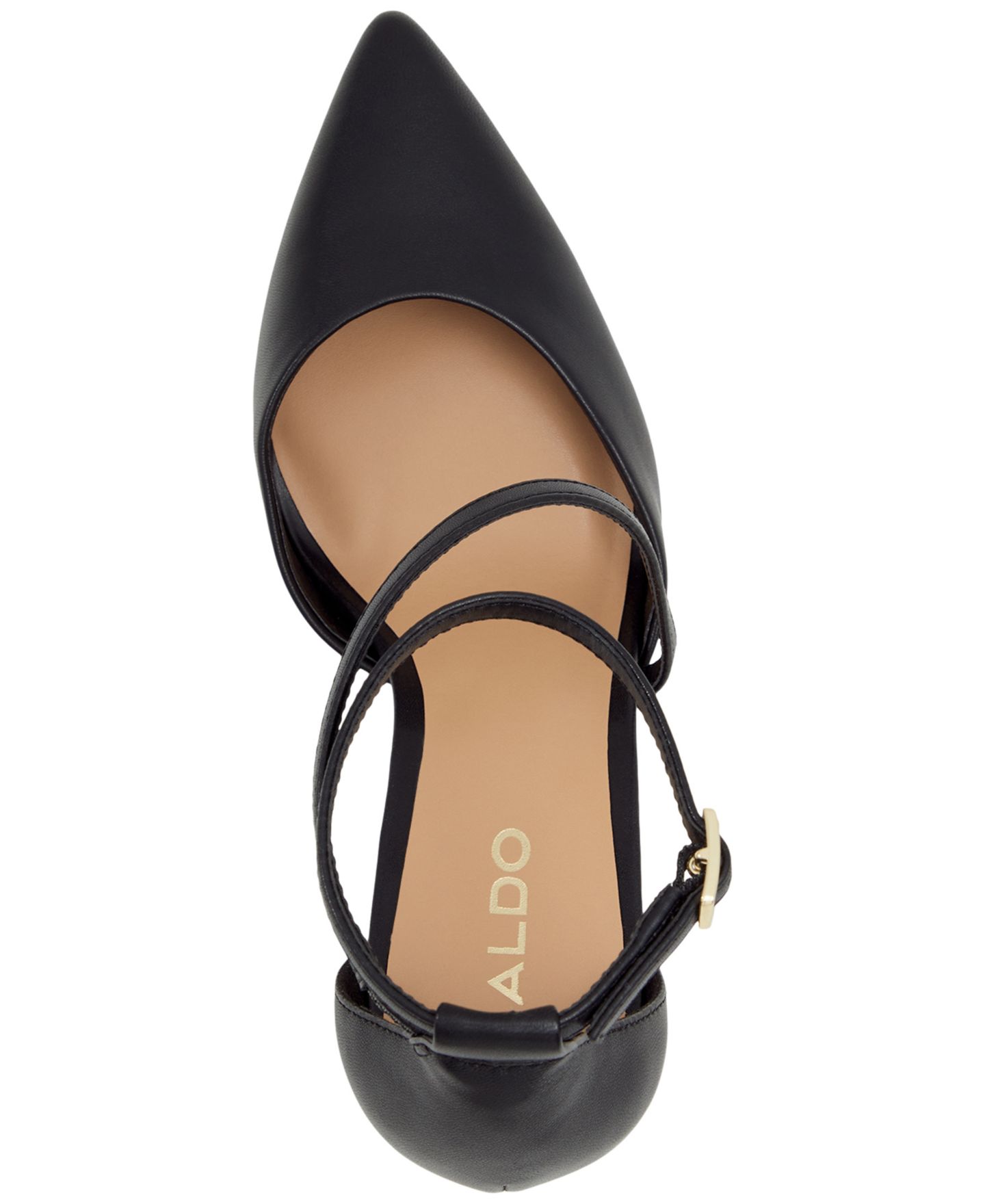 Женские туфли ALDO Milley Two-Piece Strappy Pointed-Toe Pumps, цвет: Чёрный — фото 4
