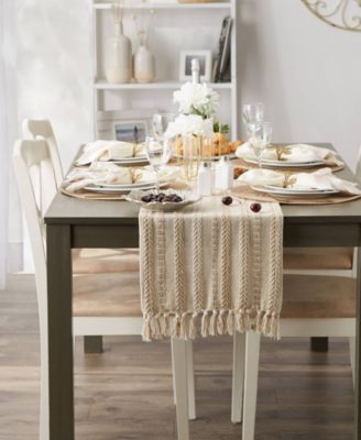 Braided Stripe Table Runner, 15x108 Inches