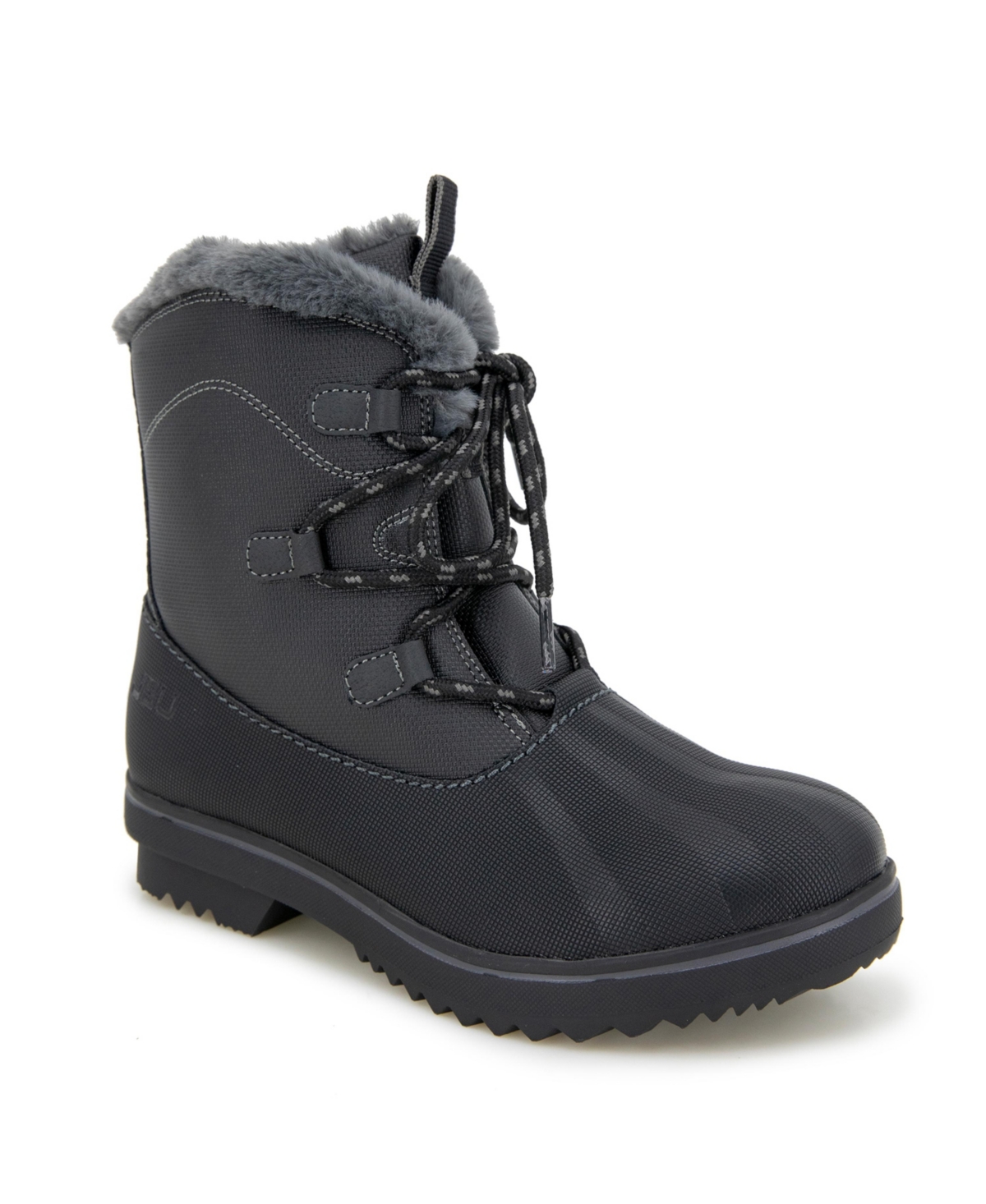 Jbu Brisky Lace-Up Casual Water-resistant Boots -Charcoal