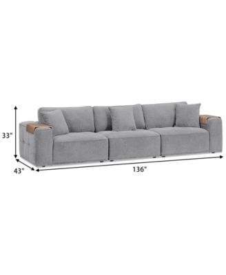 CLOSEOUT! Nycolle 3-Pc. Modular Fabric Sectional, Created for Macy's