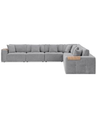 CLOSEOUT! Nycolle 7-Pc. Modular Fabric L-Shape Sectional, Created for Macy's
