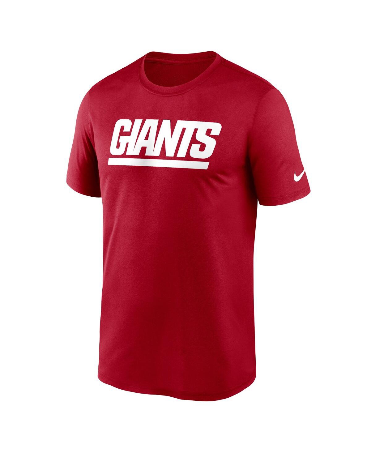 Nike Men'sNew York Giants Primetime Legend Wordmark Performance T-Shirt - Red
