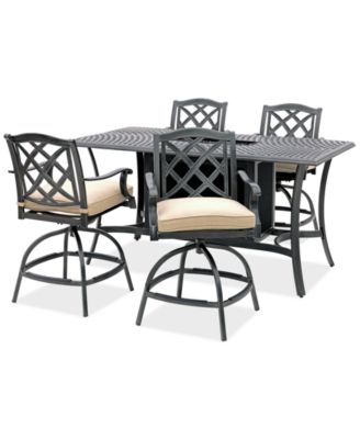 Wythburn 5-pc. Outdoor Bar Height Fire Pit Chat Set, Created for Macys