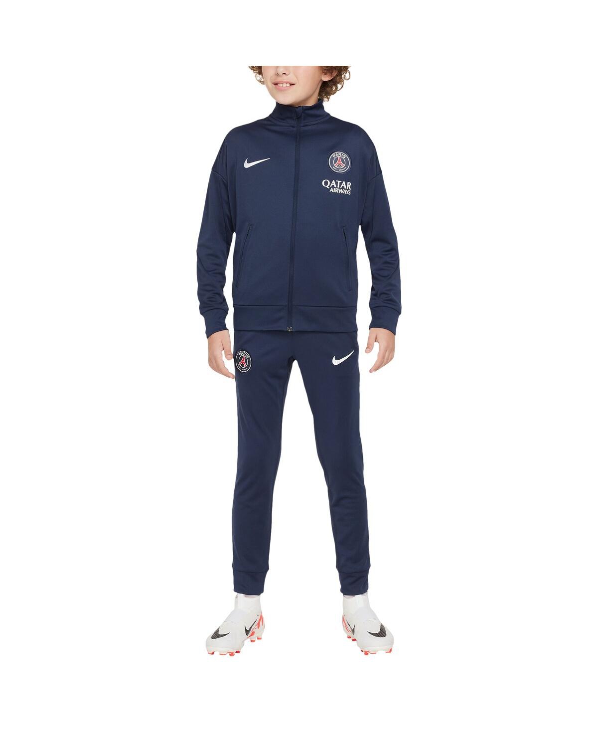 Nike Big Boys And Girls Navy Paris Saint-germain 2024/25 Academy Pro Performance Full-zip Track Suit In Navy