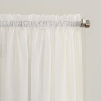 Sheer Voile Rod Pocket Curtain Panel