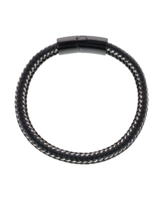 Loose Fit Esteban Black and Silver Braided Bracelet