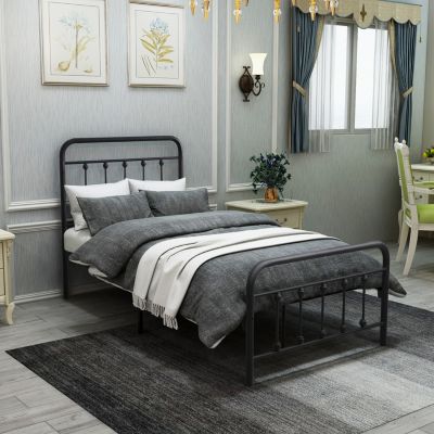 Streamdale Metal Platform Bed Frame With Headboard No Box Spring Needed Twin