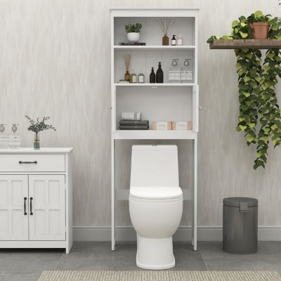 Over-the-Toilet 2-Tier Storage Shelf with Doors