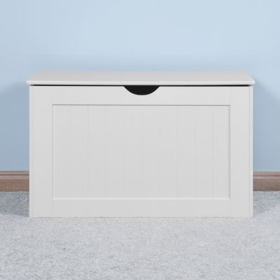 Lift Top Entryway Storage Cabinet With 2 Safety Hinge, Wooden Toy Box