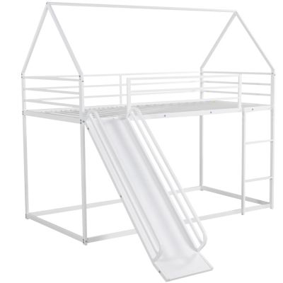 Streamdale Twin Over Twin House Bunk Bed With Ladder And Slide