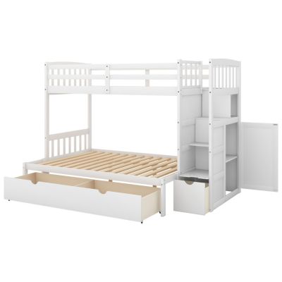Streamdale Twin Over Full Bunk Bed with Storage
