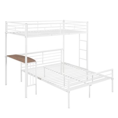 Streamdale Twin-Over-Full Bunk Bed with Desk and Ladder