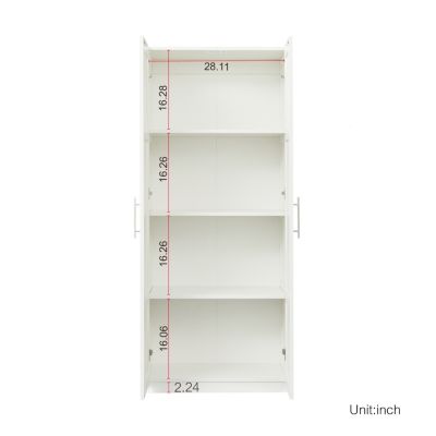 2-Door Wardrobe & Kitchen Cabinet with Storage Spaces