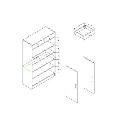 Streamdale Shoe Cabinet Distressed Grey