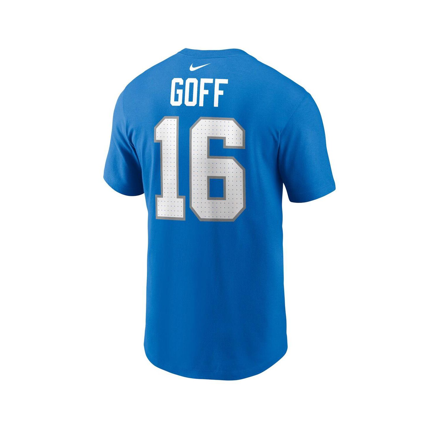 Men's Jared Goff Blue Detroit Lions Name & Number T-Shirt