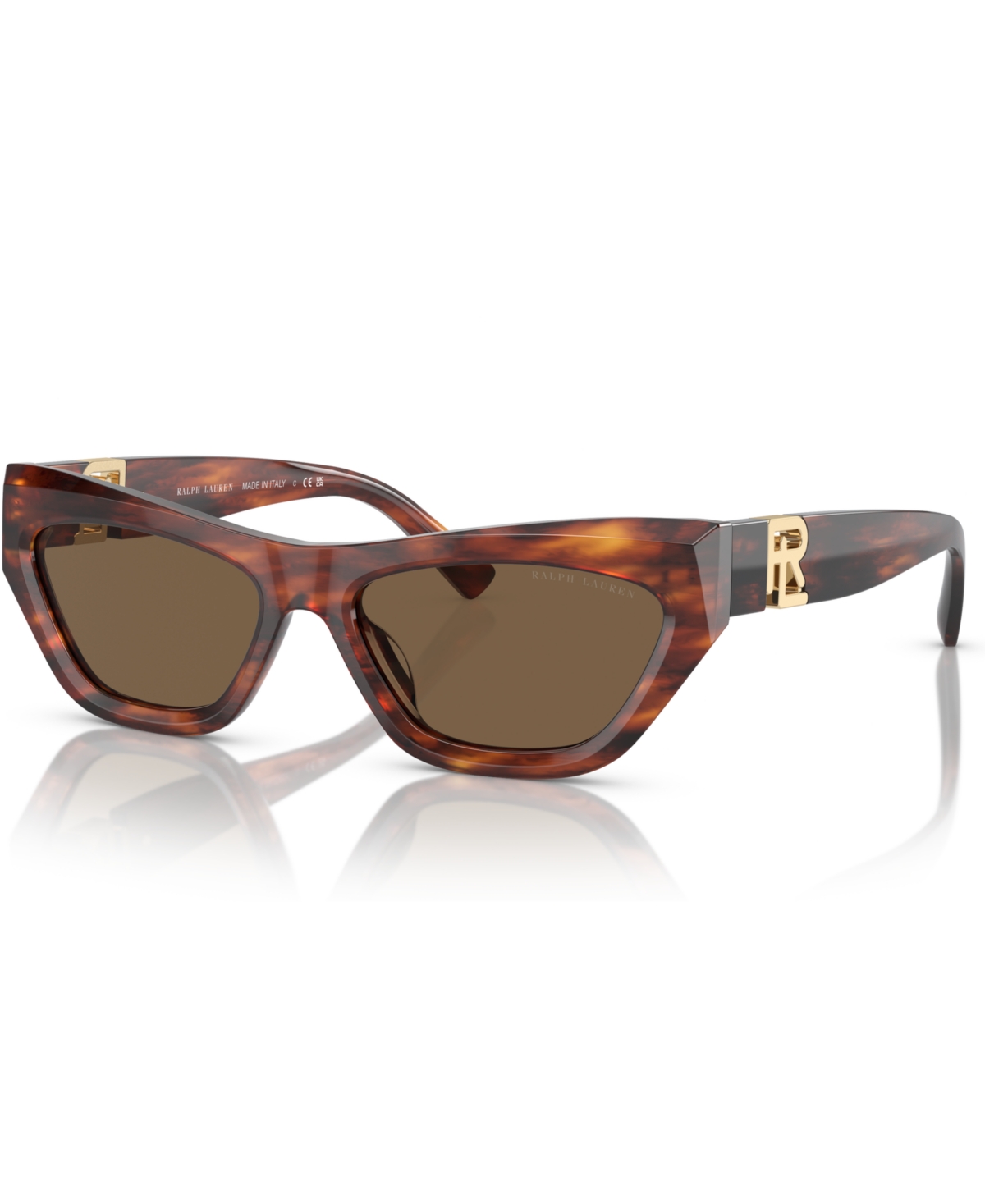 Women's The Kiera Sunglasses RL8218U - Striped Havana