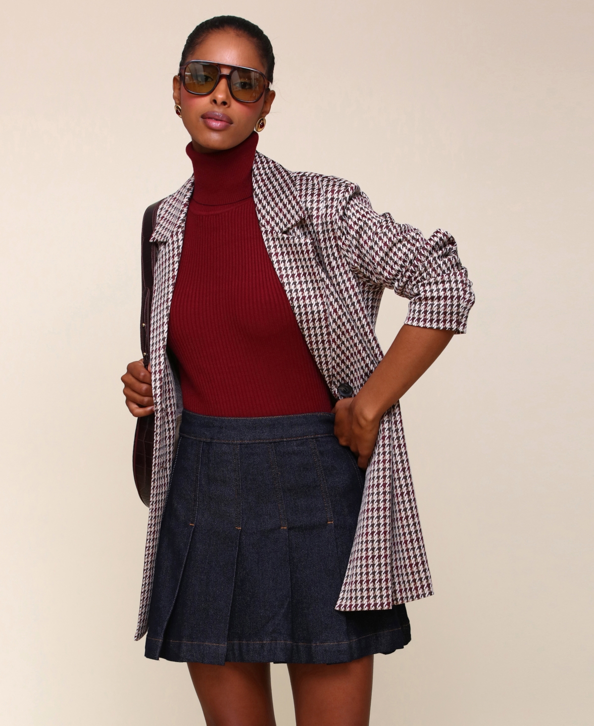 Avec Les Filles Women's Oversized Knit Blazer