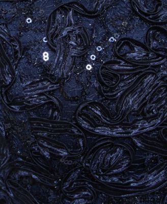 Women's Embellished Puff-Sleeve A-Line Dress