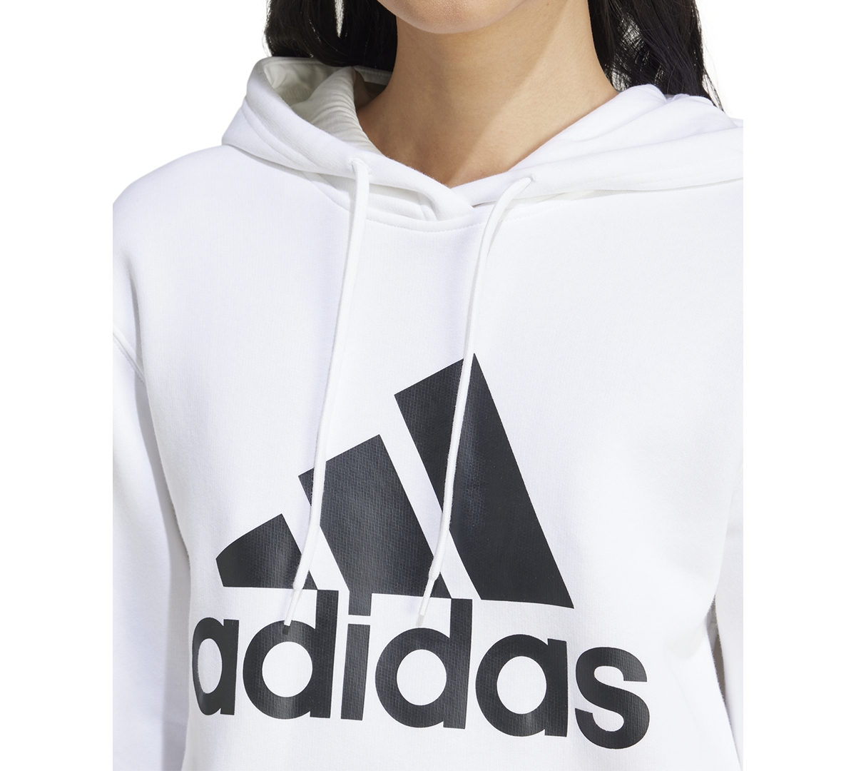 adidas Women's Big Logo Fleece Hooded Sweatshirt