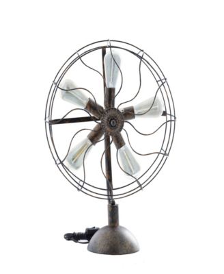 15" Metal Fan Shape 5 Light Accent Lamp