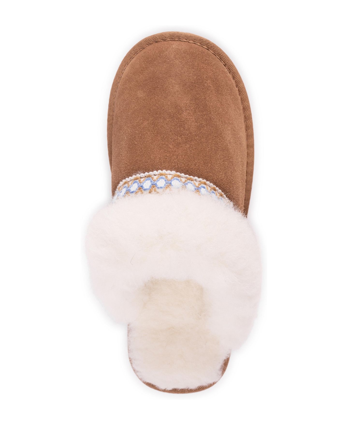 Женские тапочки MUK LUKS Dawn Suede Scuff Slippers, цвет: Карамельный — фото 6