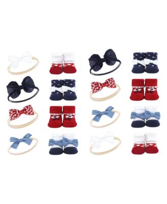 Infant Girl 16Pc Headband and Socks