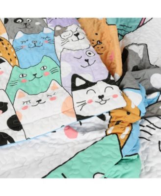 Kids Girls Quilt Set Bedspread Coverlet Set Full