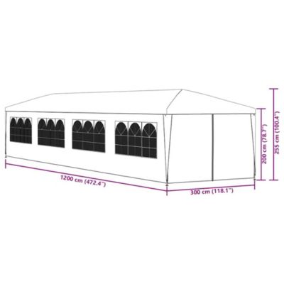 Party Tent 9.8' x 39.4' Anthracite