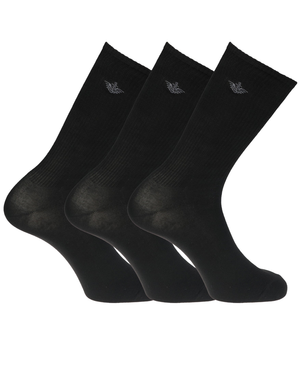 Dockers Men's Performance Socks - 3 and 6 -Pairs Athletic and Dress Crew Socks - Black 41 (3 pairs)
