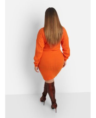 Women's Ribbed Drop Sleeve Mini Bodycon Dress