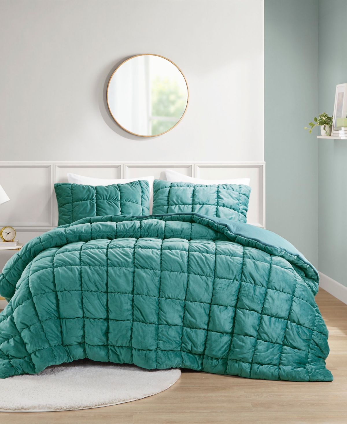 Intelligent Design Velvet Dream Puff 3-pc. Comforter Set, Full/queen In Pink
