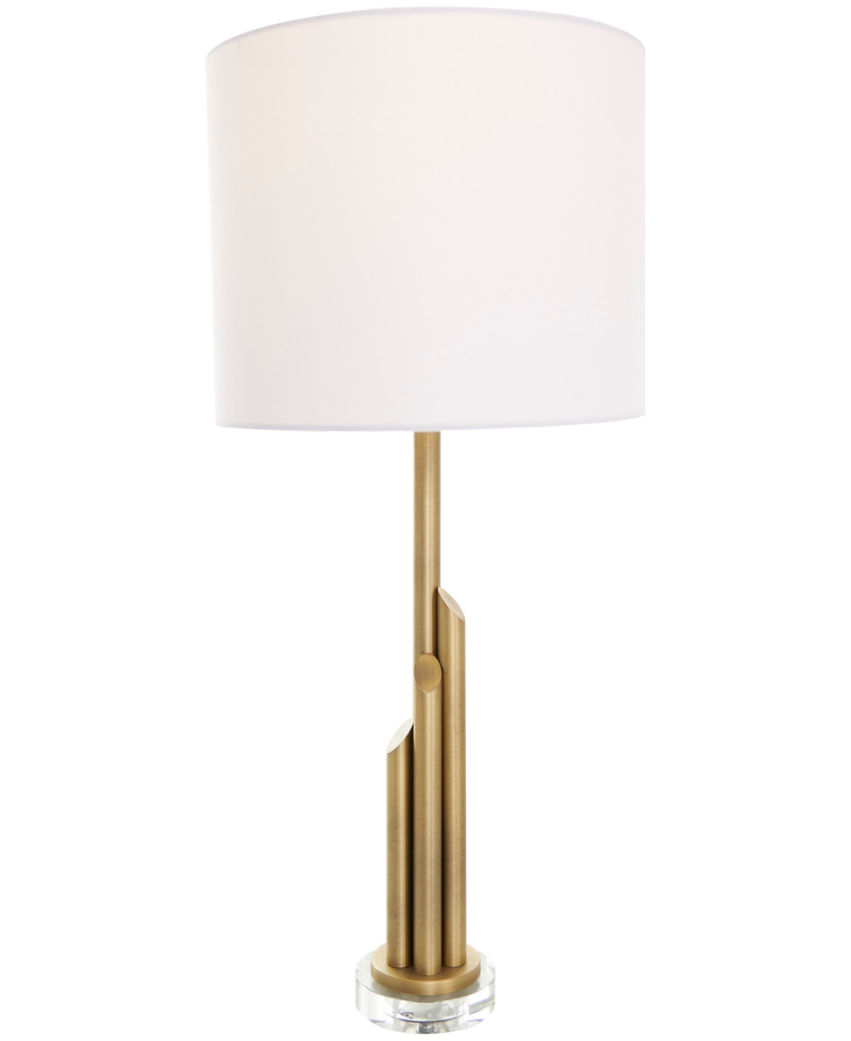 Rosemary Lane 28" Metal Abstract Tiered Pillar Accent Lamp In Gold