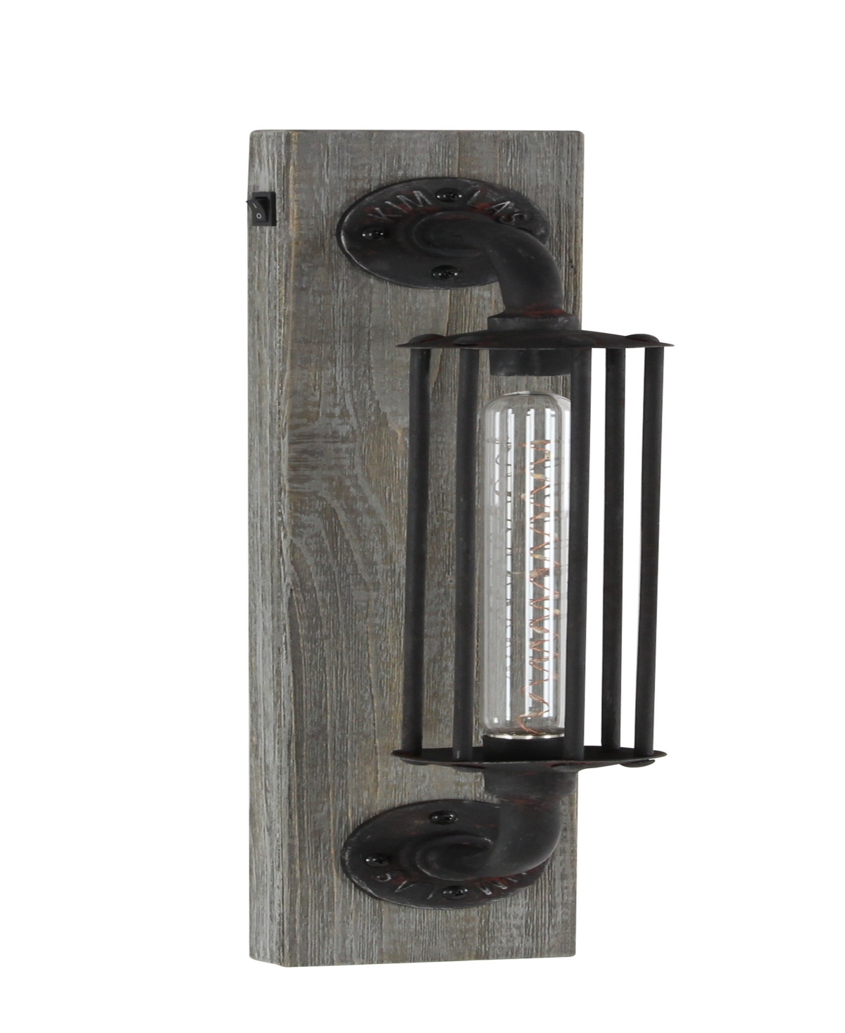 Rosemary Lane 20" Metal Geometric Battery Operated Accent Lamp In Black