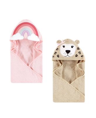 Animal Hooded Towel 2Pk Cotton Poly