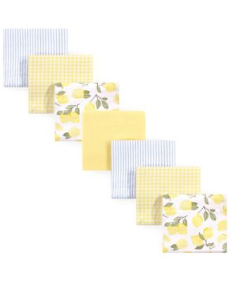 Infant Girl Cotton Flannel Receiving Blankets Bundle Set, Lemons Flamingos 14-Pack, One Size