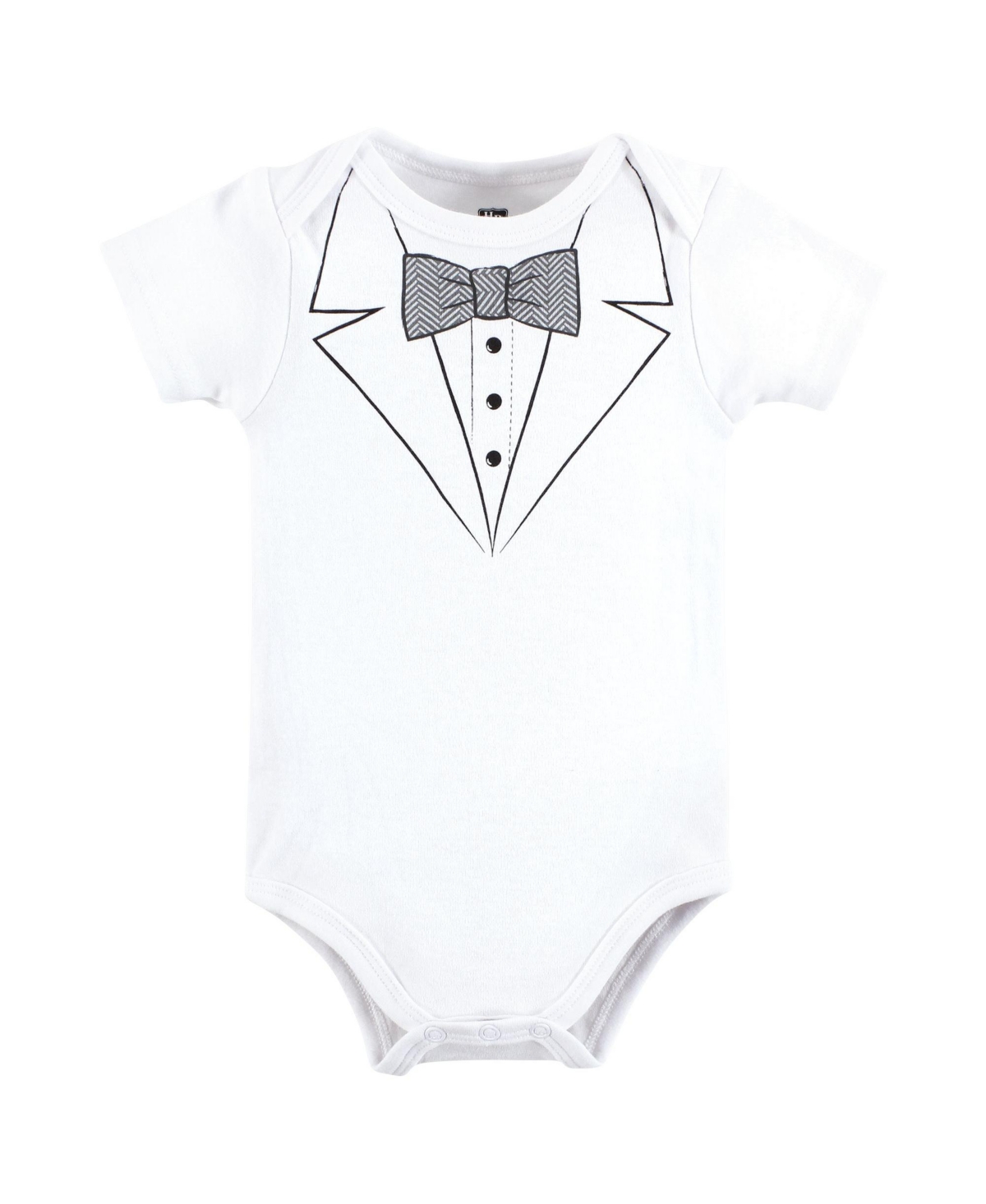 Hudson Baby Baby Boys Cotton Bodysuit, Pant and Shoe Set,- Tweed bow tie