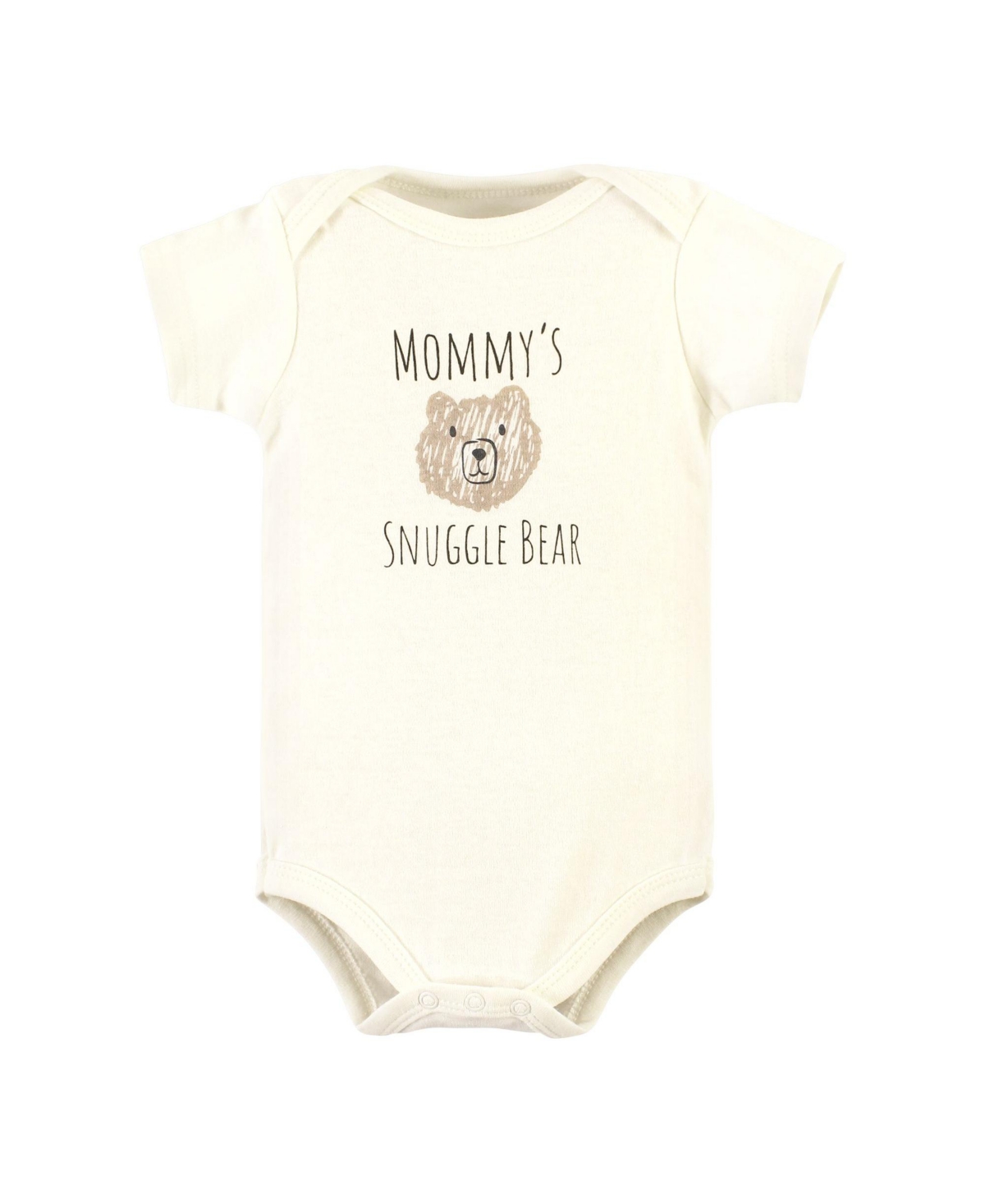 Hudson Baby Baby Boys Cotton Bodysuit and Pant Set,- Snuggle bear short sleeve