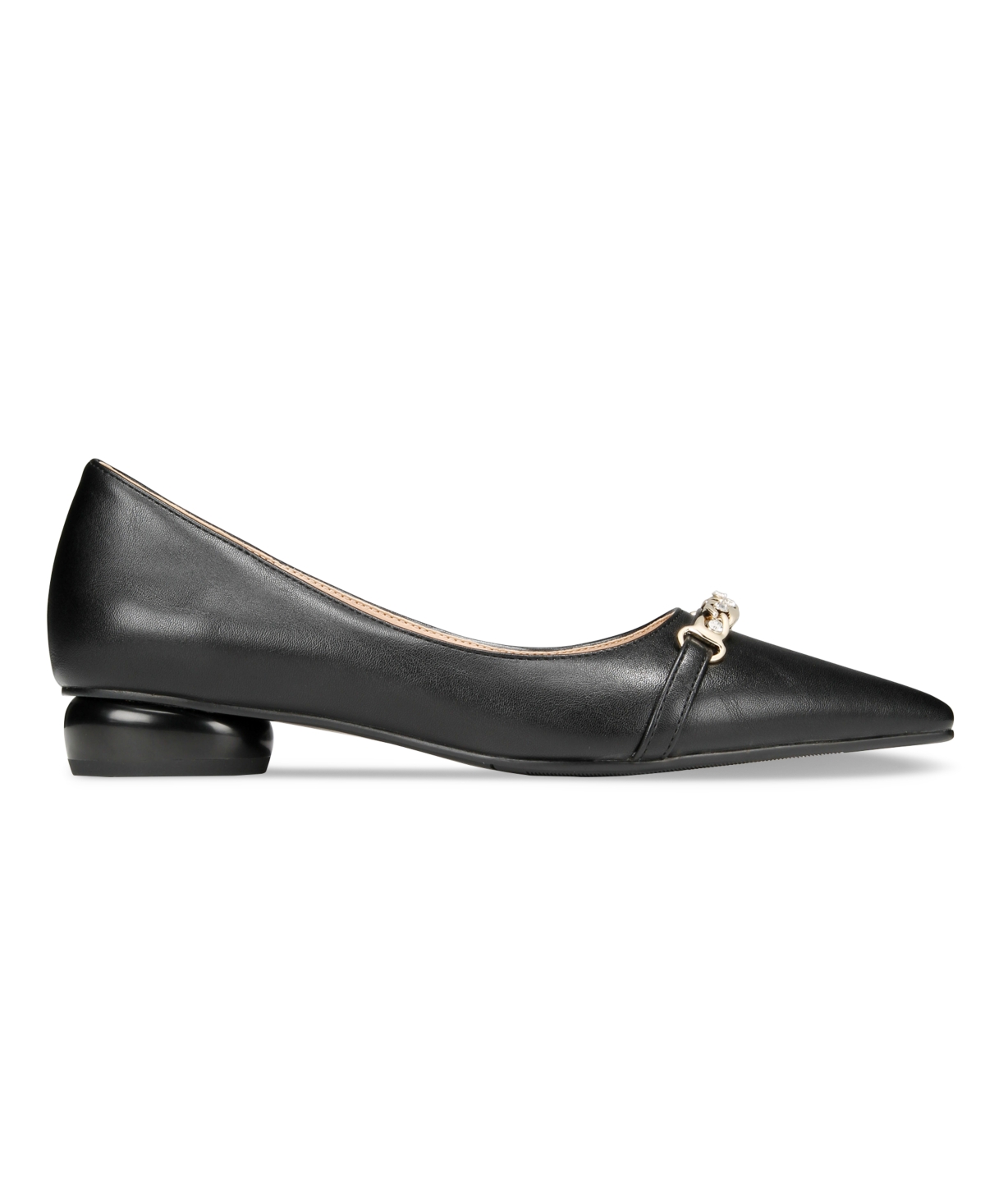 Vaila Shoes Women's Reagan Embellished Pointed-toe Dress Flats Extended Sizes 9-14 In Tan